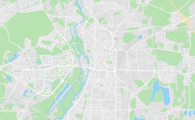 Halle (Saale), Almanya şehir sokak haritası