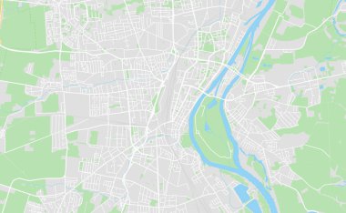 Magdeburg, Almanya şehir sokak haritası