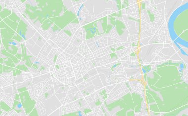 Krefeld, Almanya şehir sokak haritası