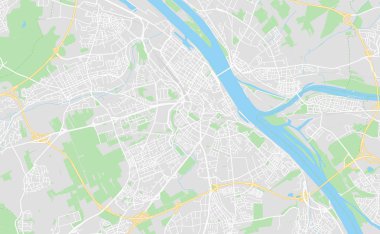 Mainz, Almanya şehir sokak haritası