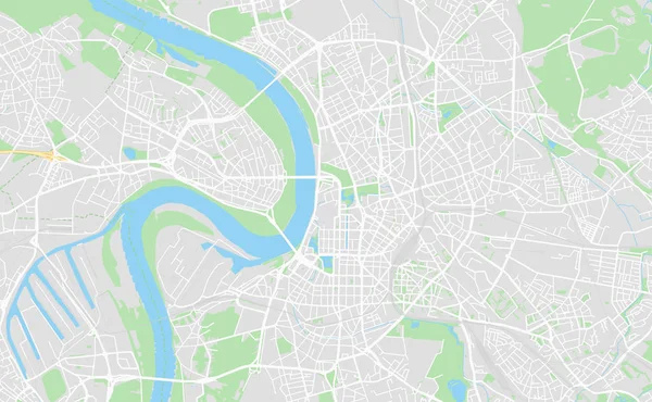 Dusseldorf, Almanya şehir sokak haritası — Stok Vektör