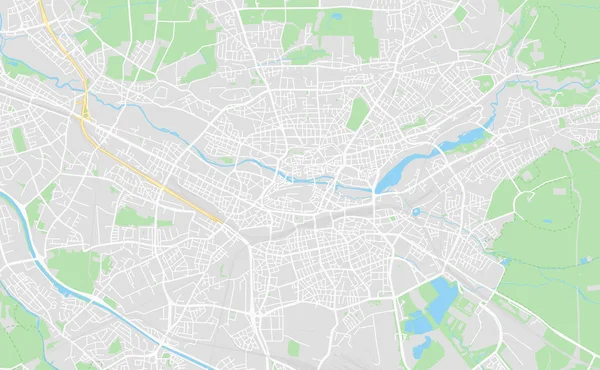 Mapa ulicy śródmieścia w Norymberga, Niemcy — Wektor stockowy