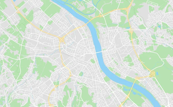 Bonn, Germania mappa del centro — Vettoriale Stock