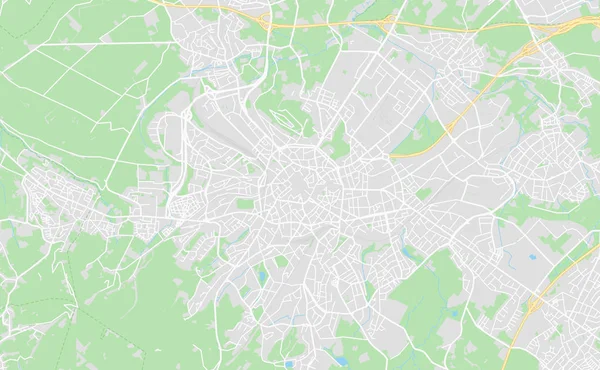 Centrum plattegrond van Aken, Duitsland — Stockvector