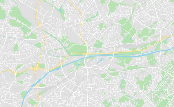 Oberhausen, Almanya şehir sokak haritası — Stok Vektör