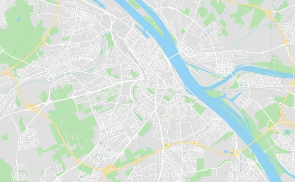 Mapa ulicy śródmieścia Mainz, Niemcy — Wektor stockowy