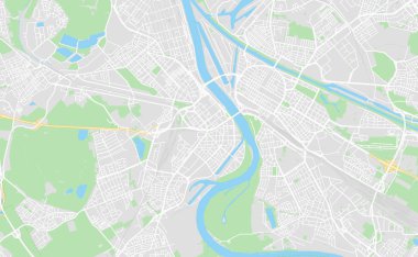 Ludwigshafen, Almanya şehir sokak haritası