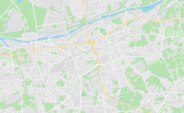 Herne, Almanya şehir sokak haritası