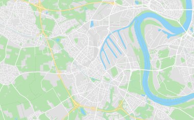 Neuss, Almanya şehir sokak haritası