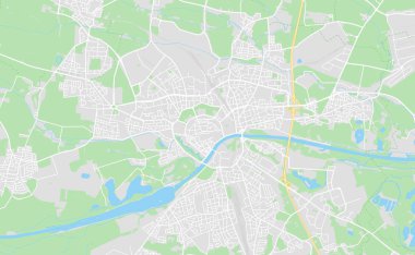 Ingolstadt, Almanya şehir sokak haritası
