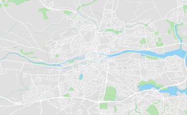 Cork, İrlanda şehir sokak haritası