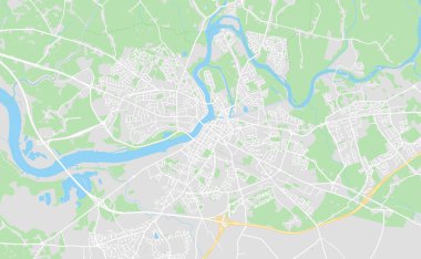 Limerick, İrlanda şehir sokak haritası