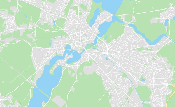 Centrum plattegrond van Potsdam, Duitsland — Stockvector