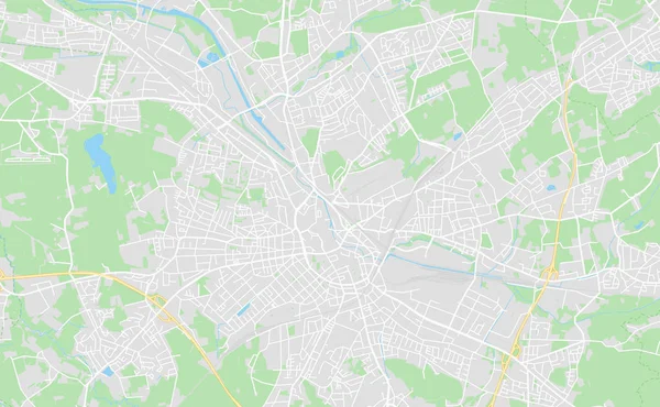 Osnabruck, Alemania mapa de calle en el centro — Vector de stock