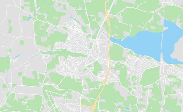 Ξίφη, Ιρλανδία downtown οδικός χάρτης — Διανυσματικό Αρχείο