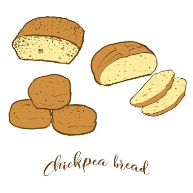 Nohut ekmeği ekmek renkli çizimler