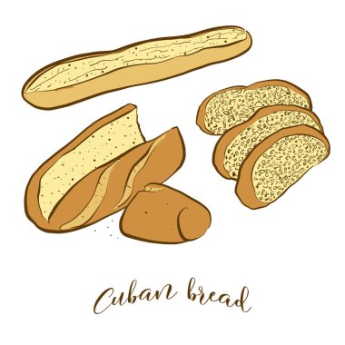 Küba ekmek ekmek renkli çizimler