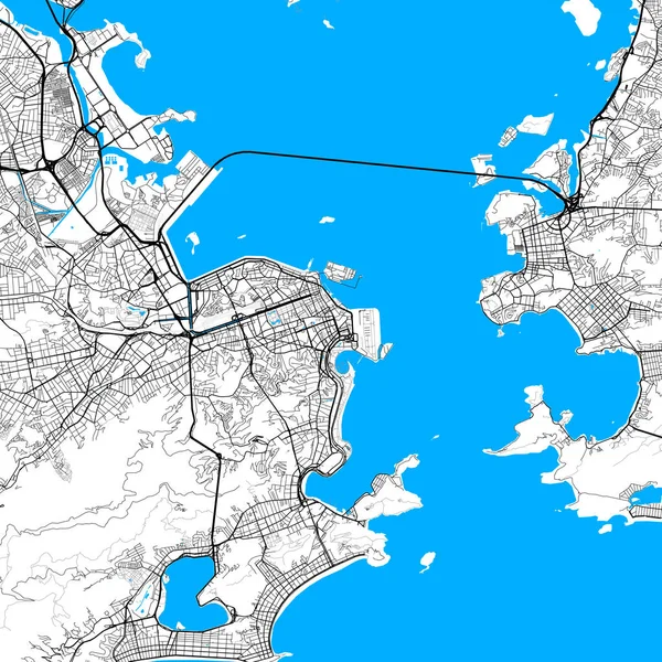 里奥 · 德雅内罗地图 — 图库矢量图片