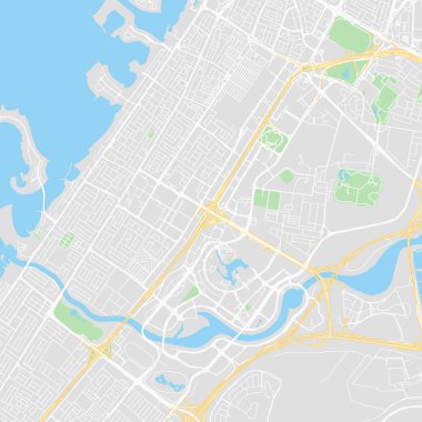 Şehir merkezindeki vektör harita Dubai, Suudi Arabistan