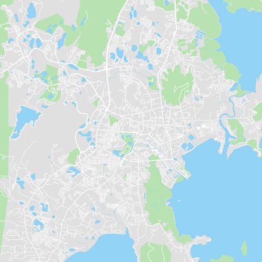 Şehir merkezindeki vektör harita Phuket, Tayland