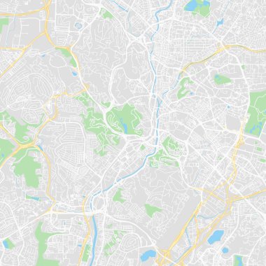 Şehir merkezindeki vektör harita Kuala Lumpur, Malezya