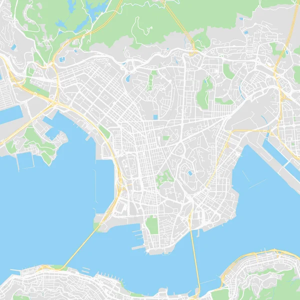 Центр міста вектор карта Гонконг, Китай — стоковий вектор