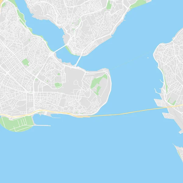 Şehir merkezindeki vektör harita, İstanbul 'un