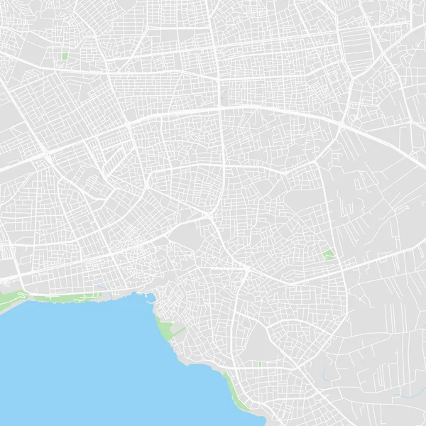 Downtown vektor kort over Antalya, Tyrkiet – Stock-vektor