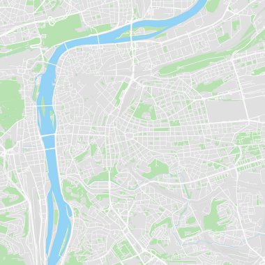Şehir merkezindeki vektör harita Prag, Çek Cumhuriyeti