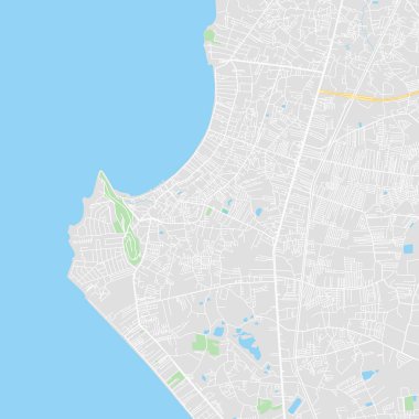 Şehir merkezindeki vektör harita Pattaya, Tayland