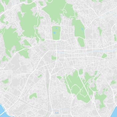 Şehir merkezindeki vektör harita Seoul, Güney Kore