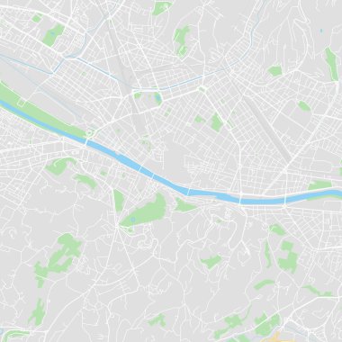 Şehir merkezindeki vektör harita Floransa, İtalya