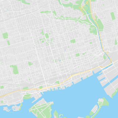 Toronto, Kanada şehir vektör harita