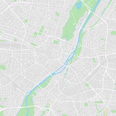 Şehir merkezindeki vektör harita Münih, Almanya