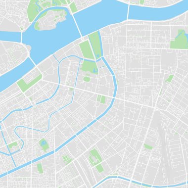 Şehir merkezindeki vektör harita St. Petersburg, Rusya Federasyonu