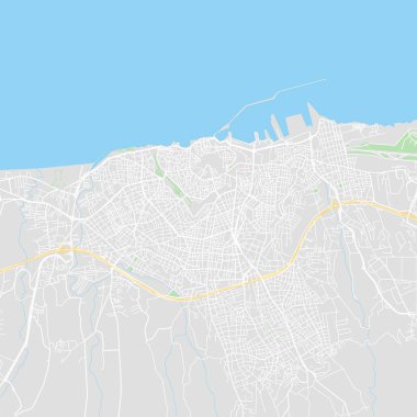 Şehir merkezindeki vektör harita Kandiye, Yunanistan