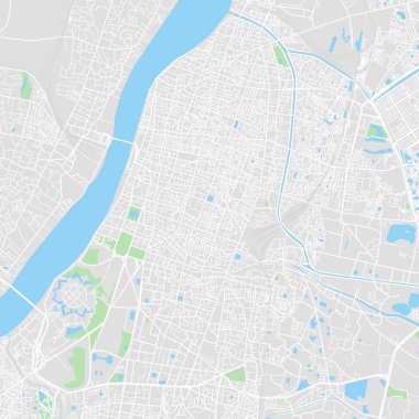 Şehir merkezindeki vektör harita Kolkatta, Hindistan