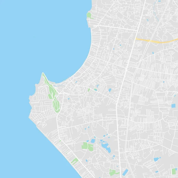 Downtown vector map of Pattaya, Thailand — Stock Vector
