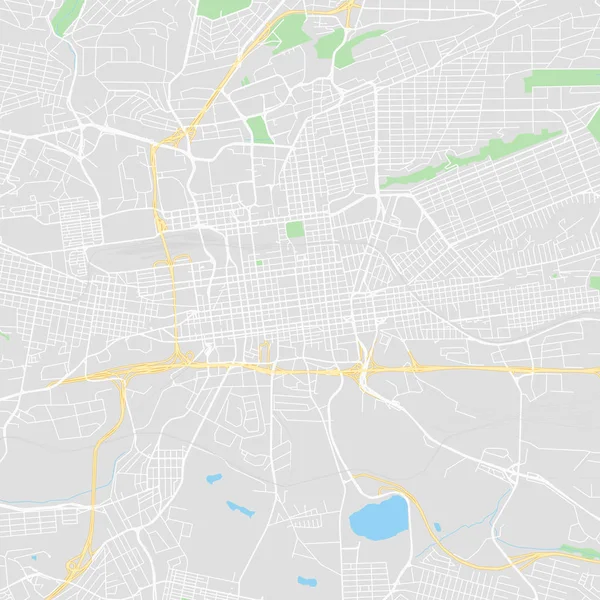 Mappa vettoriale Downtown di Johannesburg, Sud Africa — Vettoriale Stock