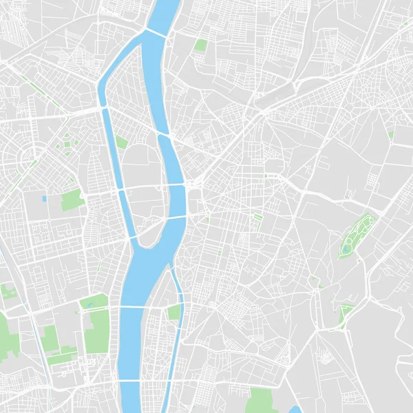 Şehir merkezindeki vektör harita Kahire, Mısır — Stok Vektör