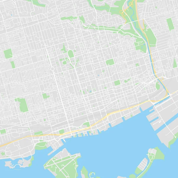 Mapa vetorial de Toronto, Canadá — Vetor de Stock