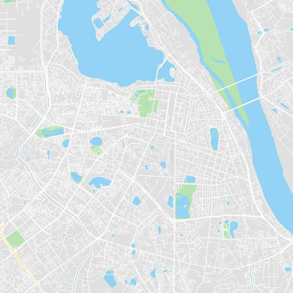 Şehir merkezindeki vektör Ha Noi, Vietnam Haritası