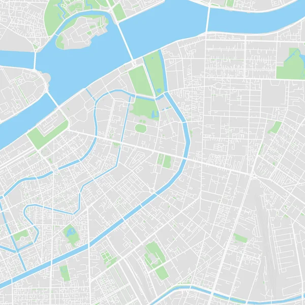 Şehir merkezindeki vektör harita St. Petersburg, Rusya Federasyonu