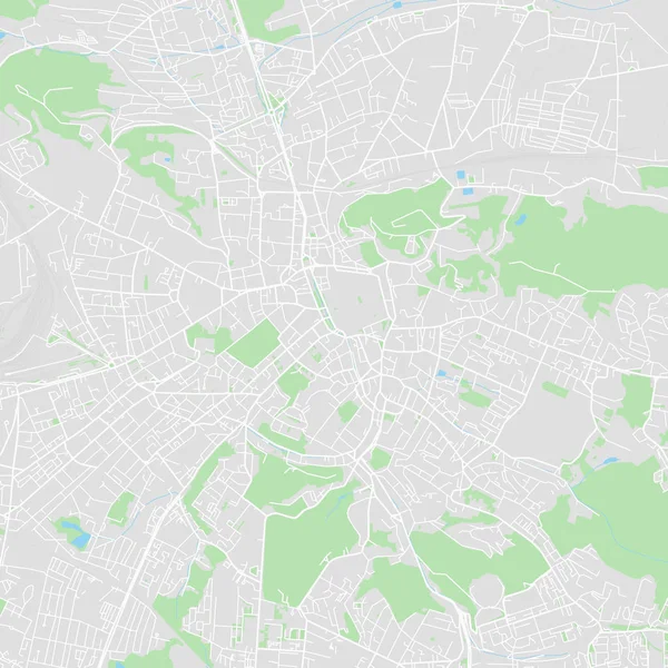 Downtown vektor karta över Lviv, Ukraina — Stock vektor