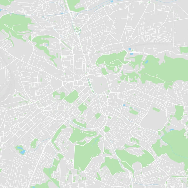 Şehir merkezindeki vektör harita Lviv, Ukrayna