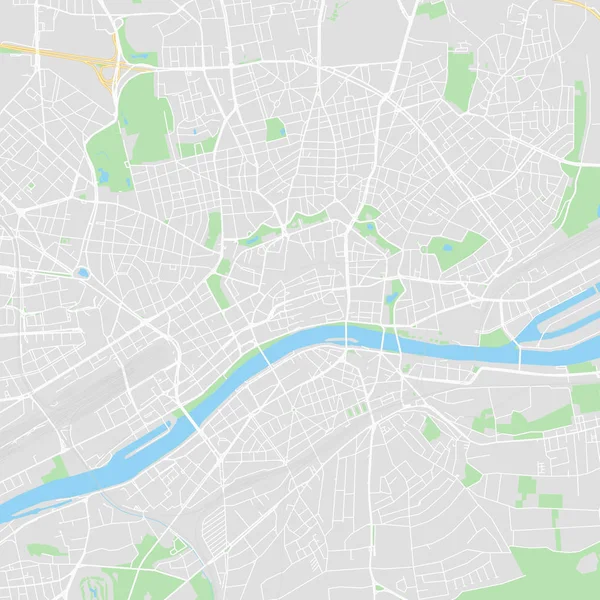 Şehir merkezindeki vektör harita Frankfurt, Almanya — Stok Vektör