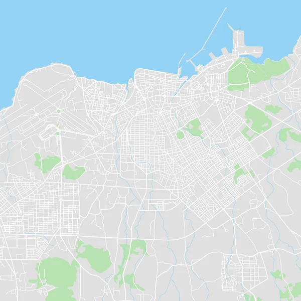 Mappa vettoriale Downtown di Jeju, Corea del Sud — Vettoriale Stock