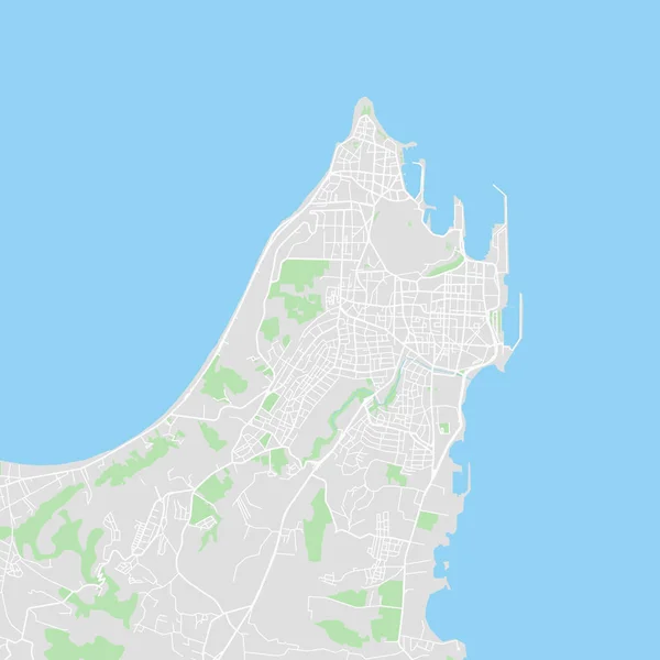 ロードス、ギリシャのダウンタウンのベクトル地図 — ストックベクタ