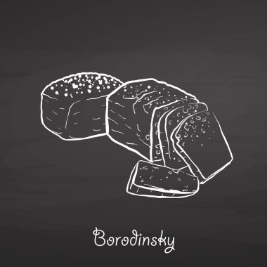 Borodinsky gıda kroki kara tahta üzerinde
