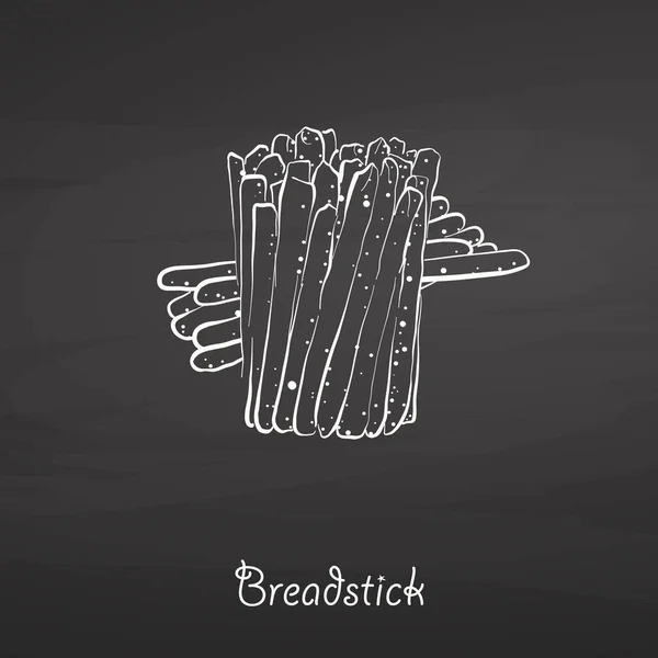 Kůrku z chleba potravin skica na tabuli — Stockový vektor